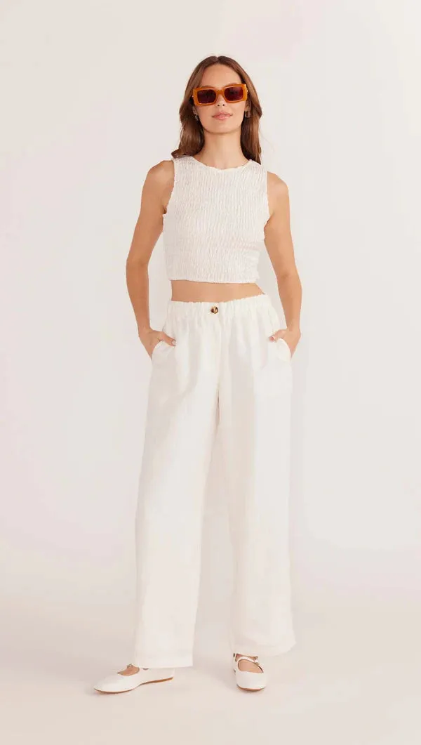 MinkPink Nerida Straight Leg Pant - Ivory