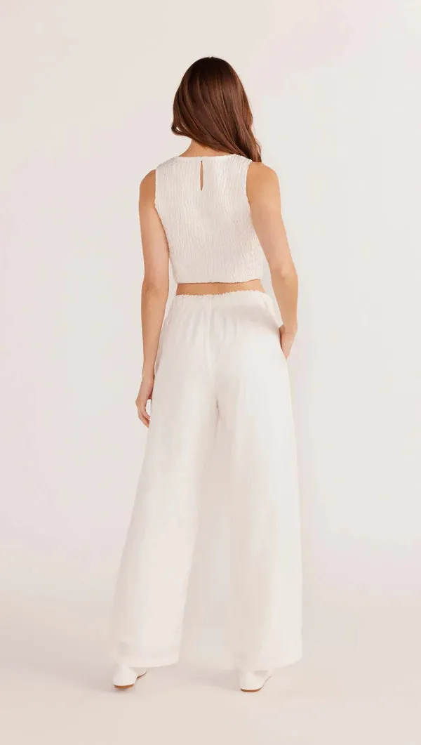 MinkPink Nerida Straight Leg Pant - Ivory