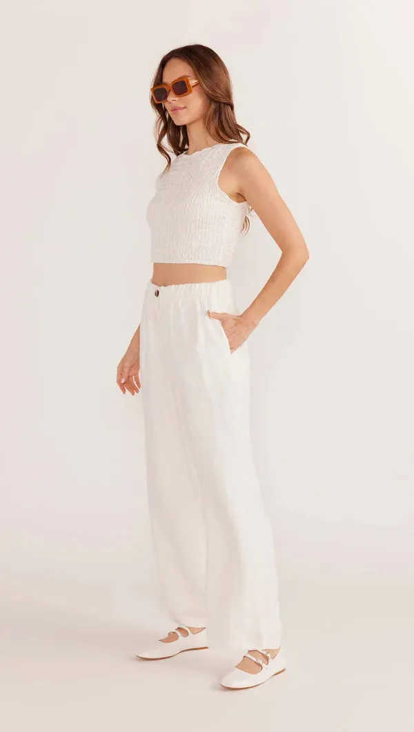 MinkPink Nerida Straight Leg Pant - Ivory