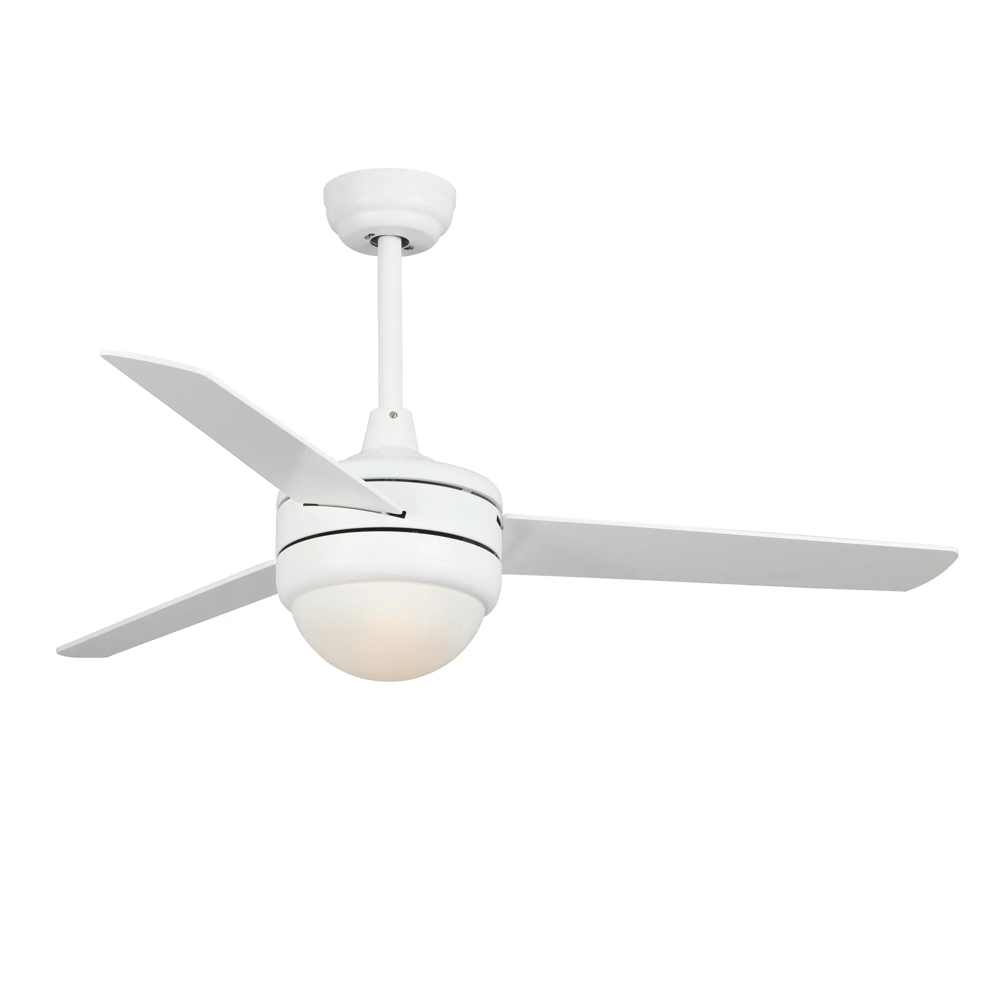 Misty Valley 50in. Modern White Ceiling Fan with Light, Remote Control Quiet Reversible Motor Ceiling Fan For Patio Living Room,