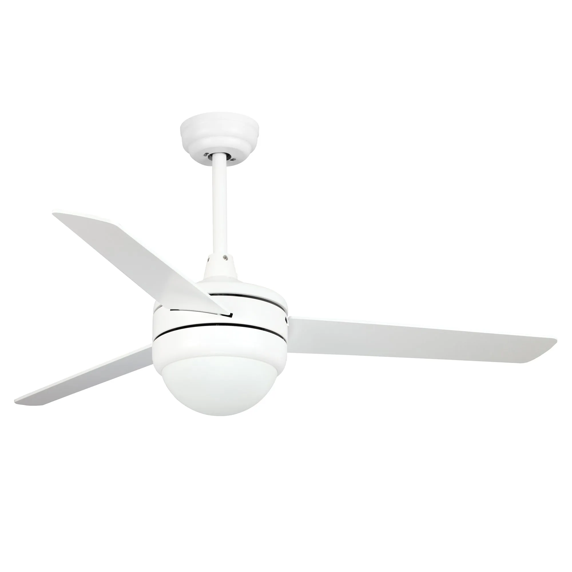 Misty Valley 50in. Modern White Ceiling Fan with Light, Remote Control Quiet Reversible Motor Ceiling Fan For Patio Living Room,