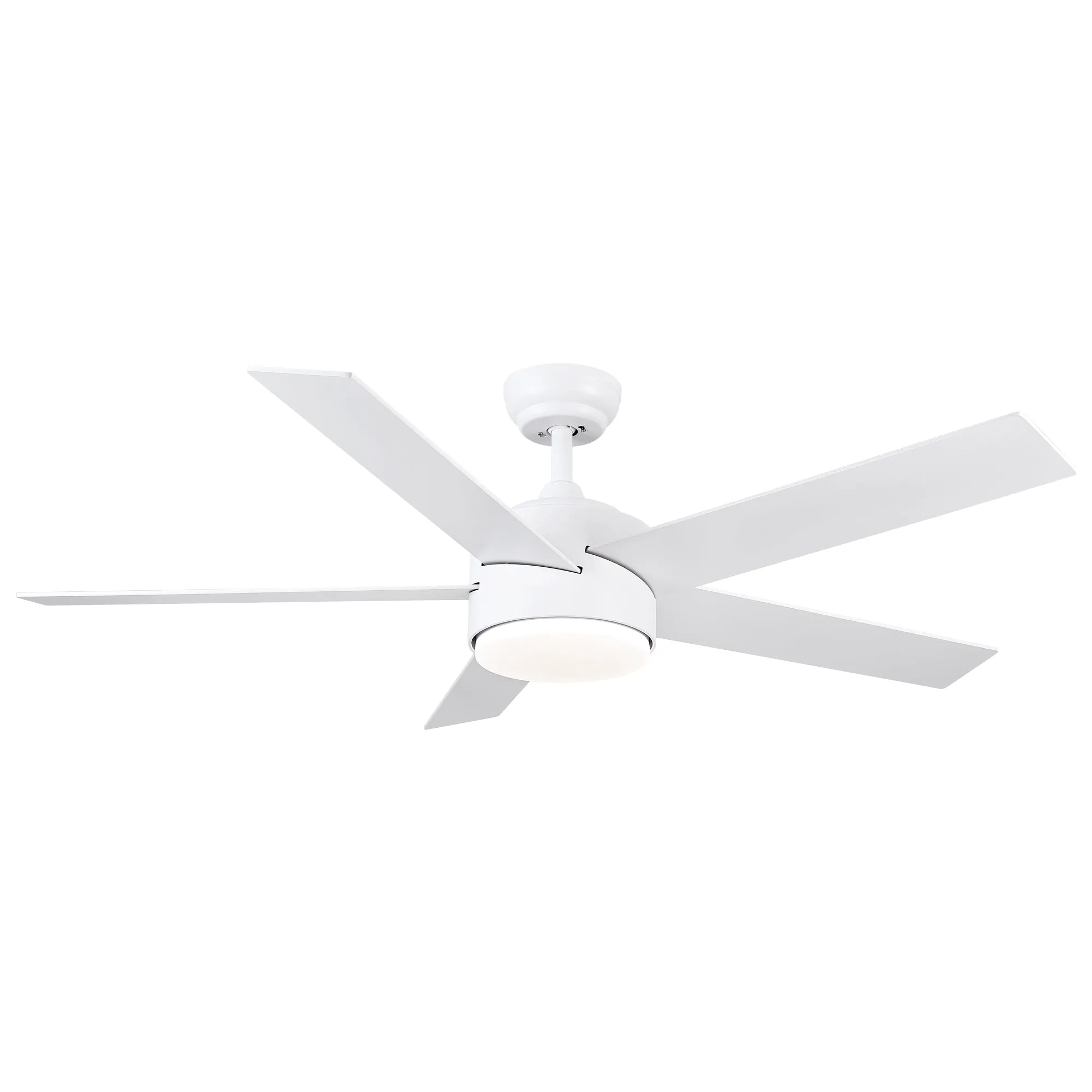 Misty Valley 52 In. LED White Modern Reversible Ceiling Fan, Color-Changing quiet 3-Speed Ceiling Fan