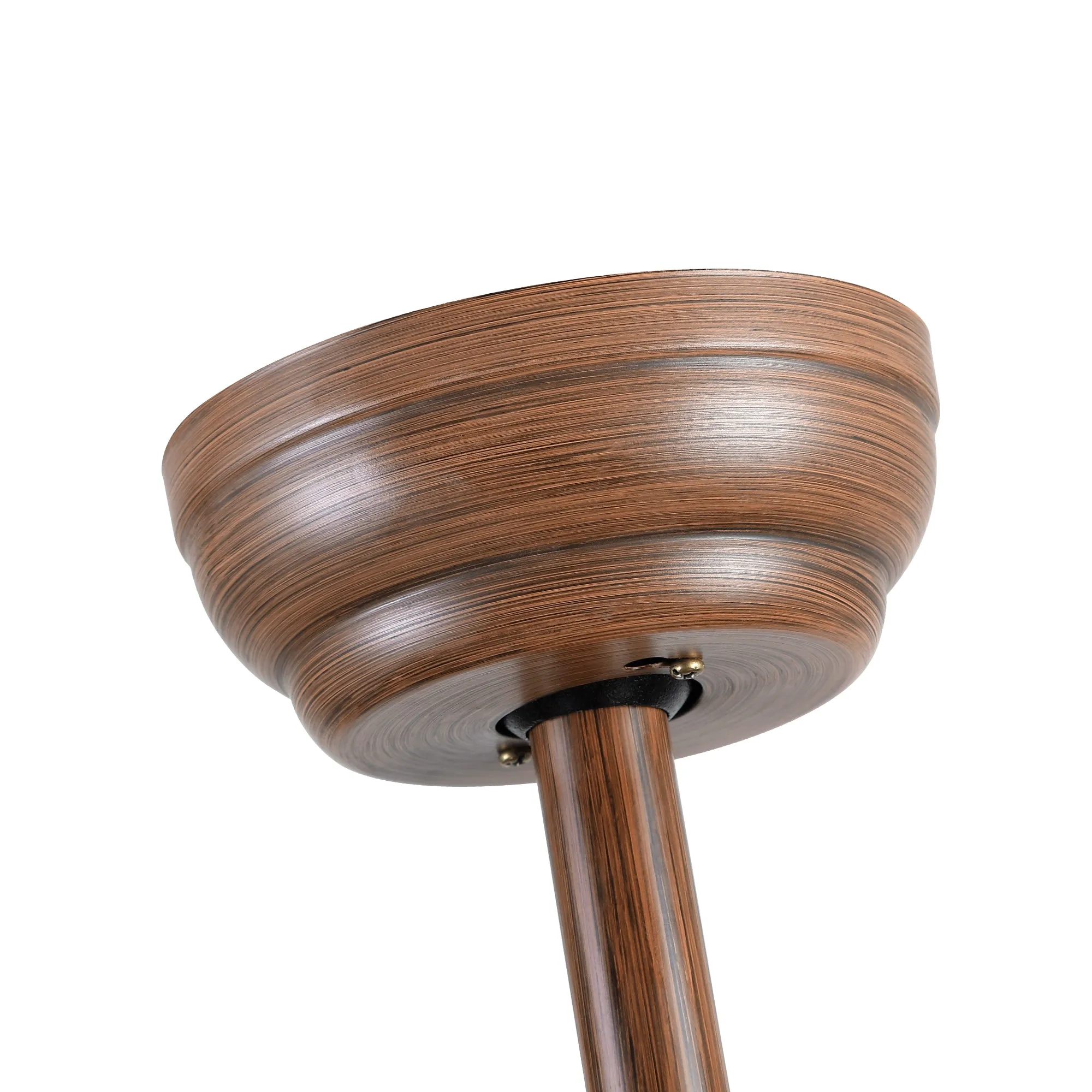 Misty Valley 52in. Integrated LED Modern Brown Ceiling Fan with Light, Wood Grain Blade