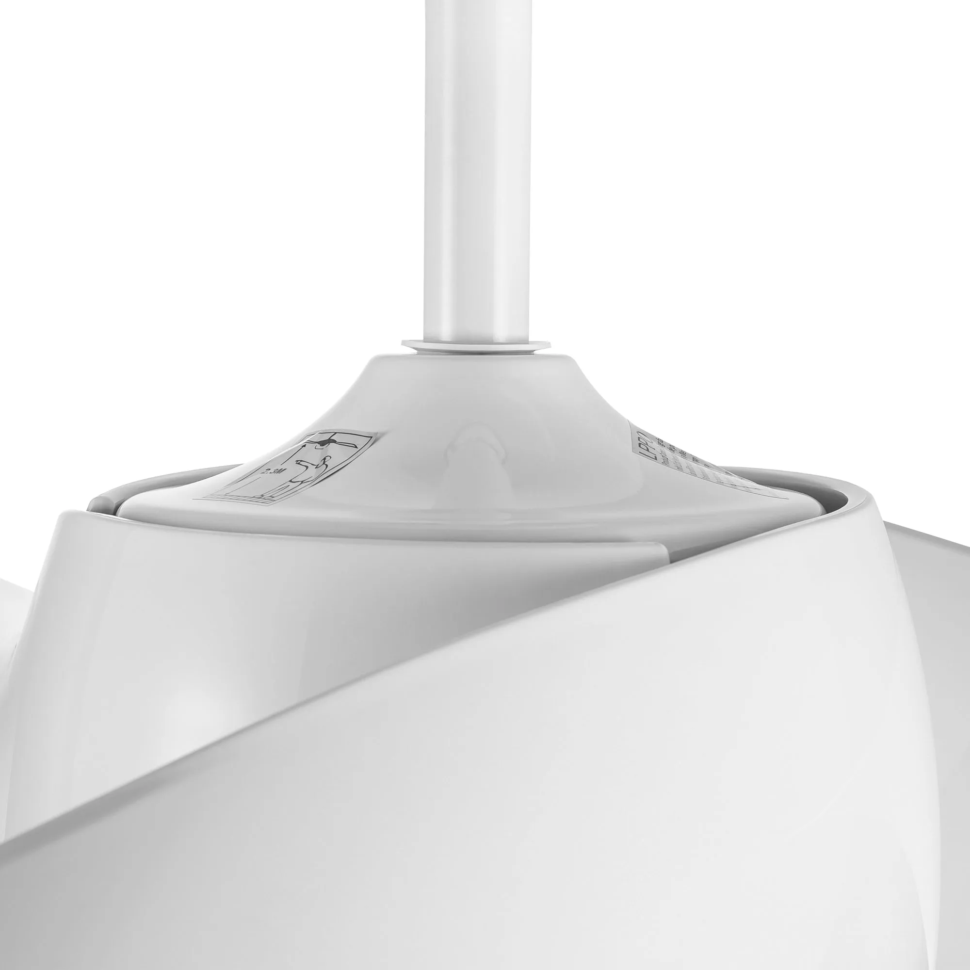 Misty Valley 52in. Integrated LED Modern White Ceiling Fan with Light, ABS Blade Remote Control included