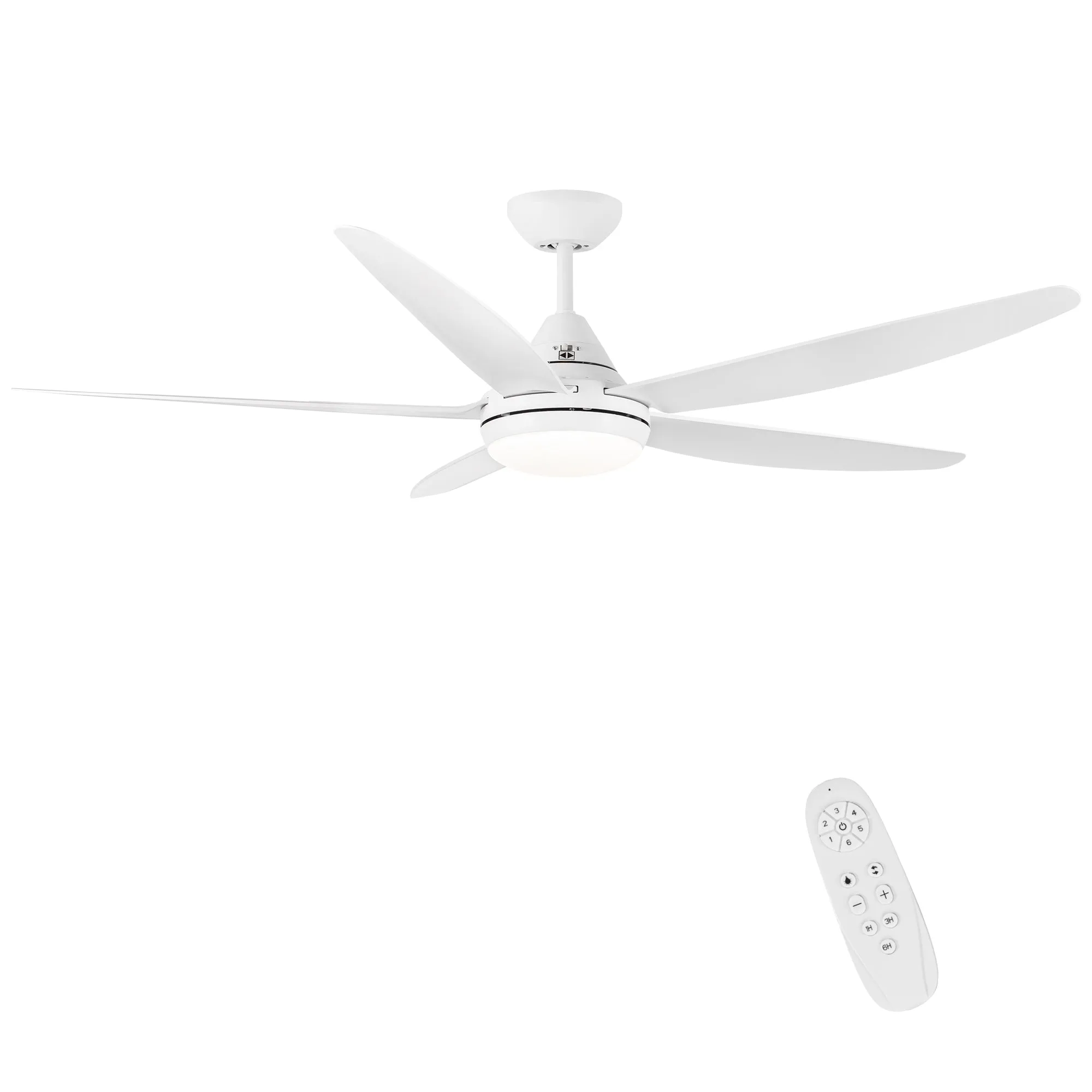 Misty Valley 56in. Integrated Modern White LED Ceiling Fan with Light and Remote Control