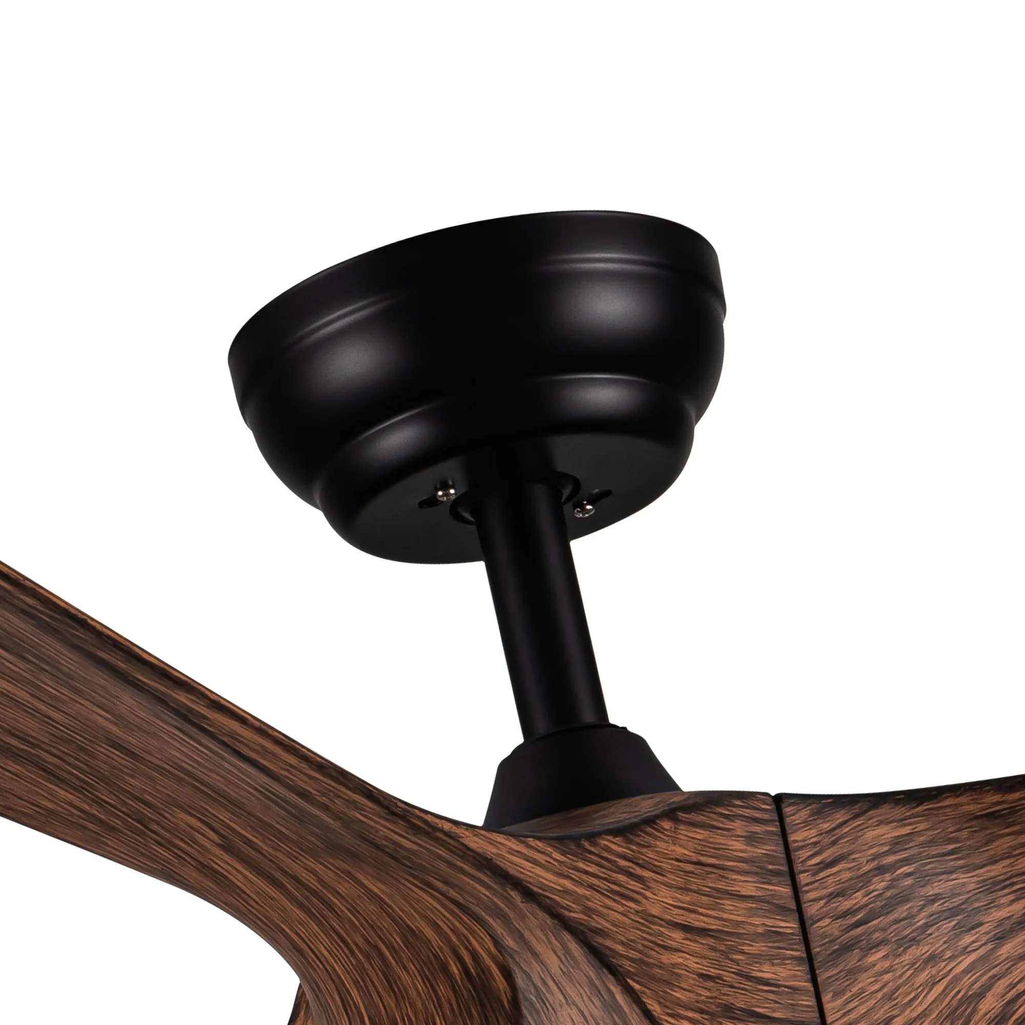 Misty Valley 56in. Modern Integrated LED Reversible Ceiling Fan with Brown Wood Grain ABS Blade