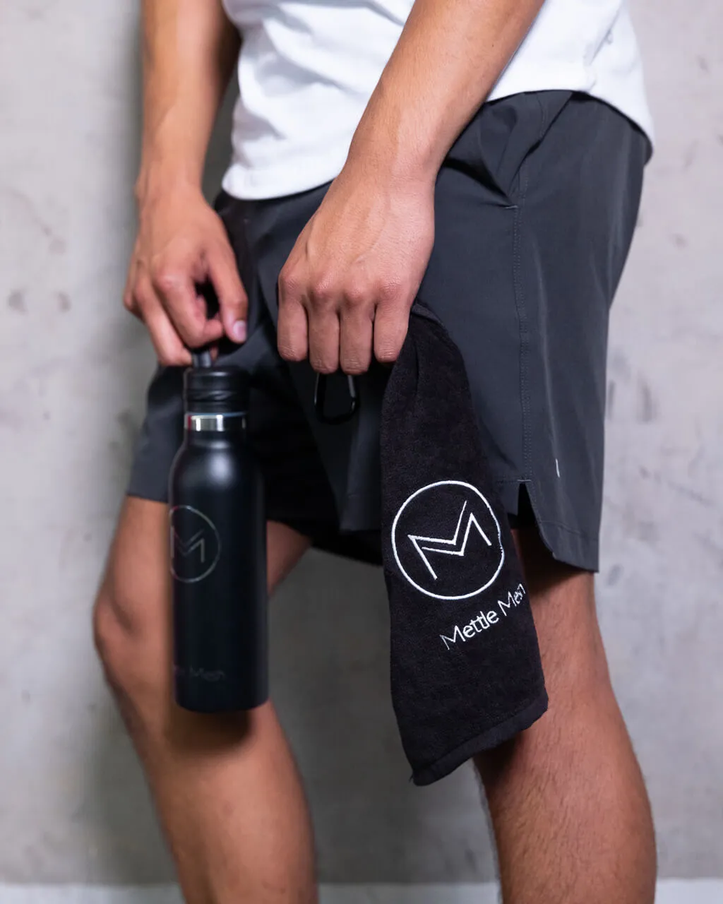 MM Embroidered Gym Towel | Black