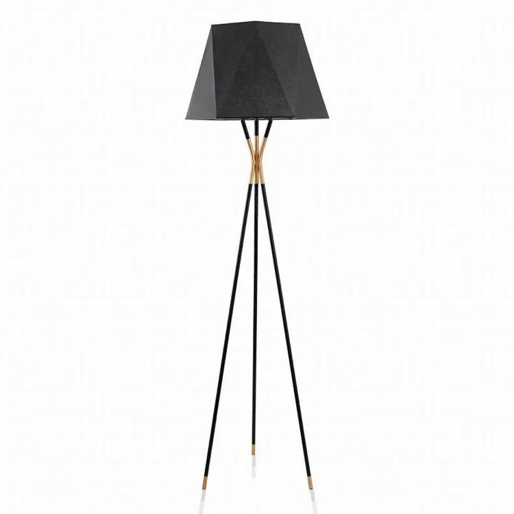 Modern Tripod Floor Lamp Black for Bedroom