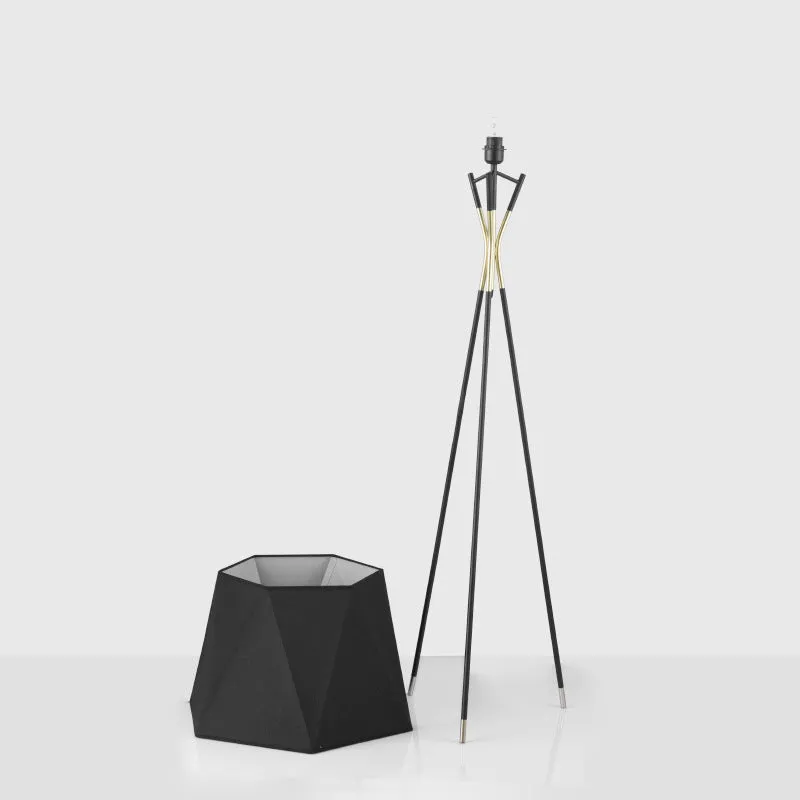 Modern Tripod Floor Lamp Black for Bedroom
