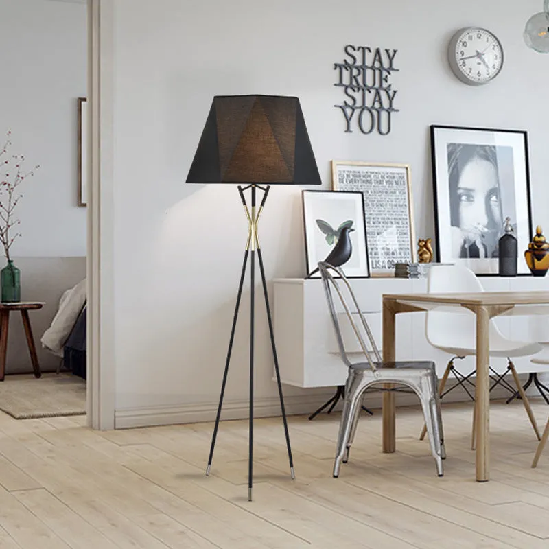 Modern Tripod Floor Lamp Black for Bedroom