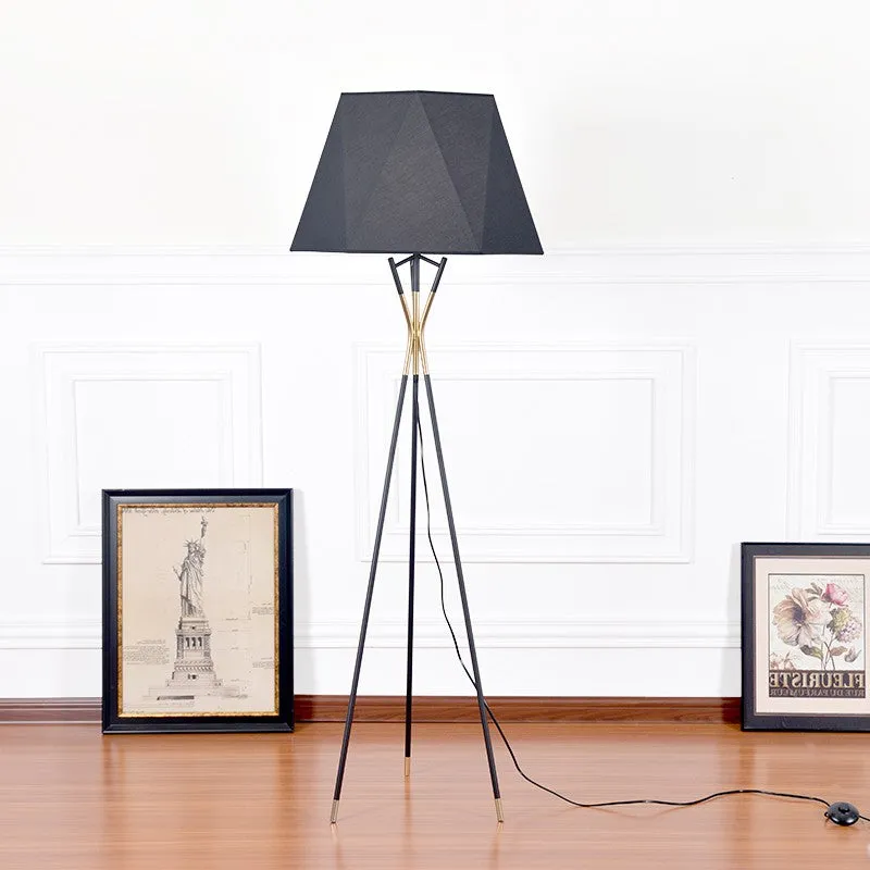 Modern Tripod Floor Lamp Black for Bedroom