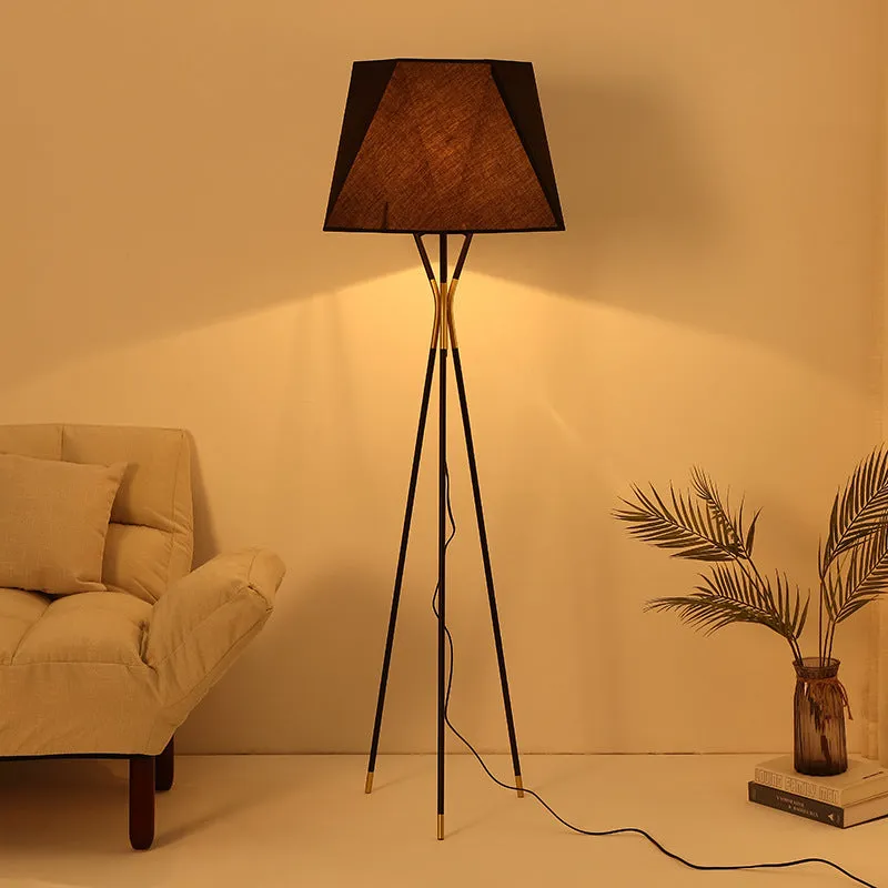 Modern Tripod Floor Lamp Black for Bedroom