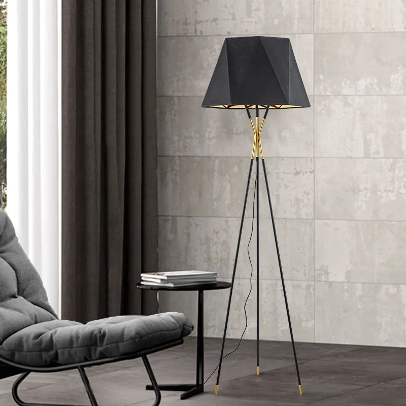 Modern Tripod Floor Lamp Black for Bedroom