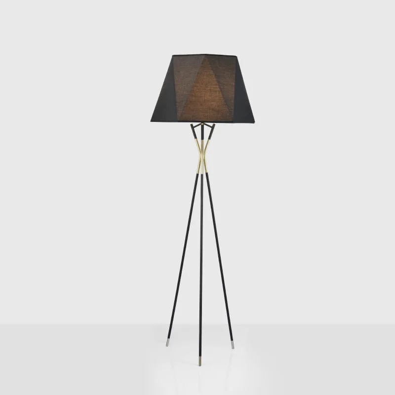 Modern Tripod Floor Lamp Black for Bedroom