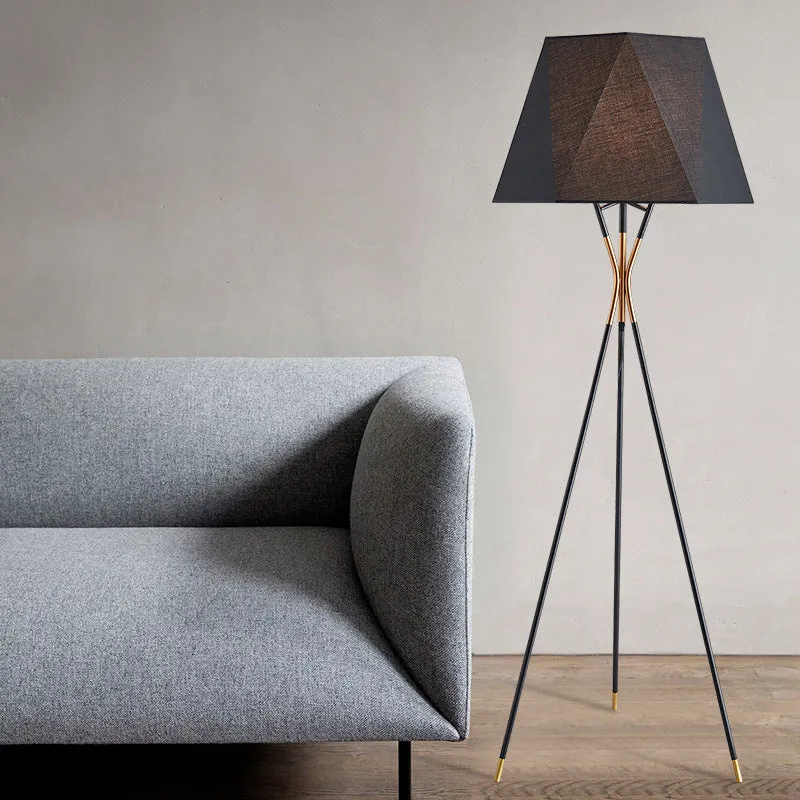 Modern Tripod Floor Lamp Black for Bedroom