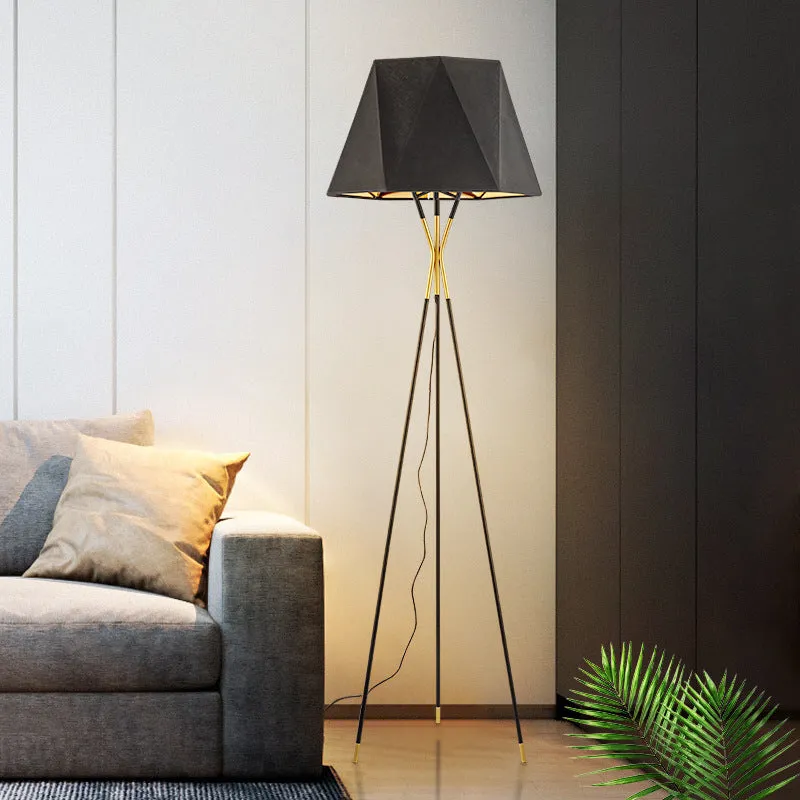 Modern Tripod Floor Lamp Black for Bedroom