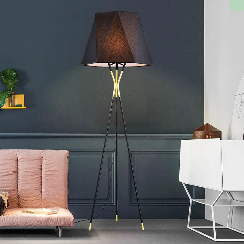 Modern Tripod Floor Lamp Black for Bedroom