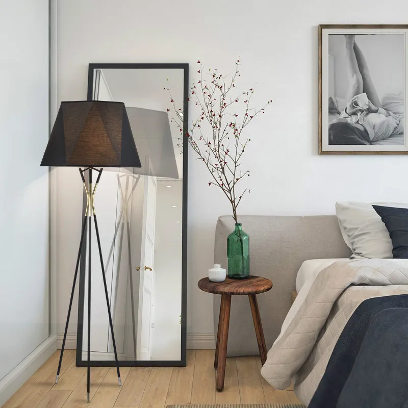 Modern Tripod Floor Lamp Black for Bedroom