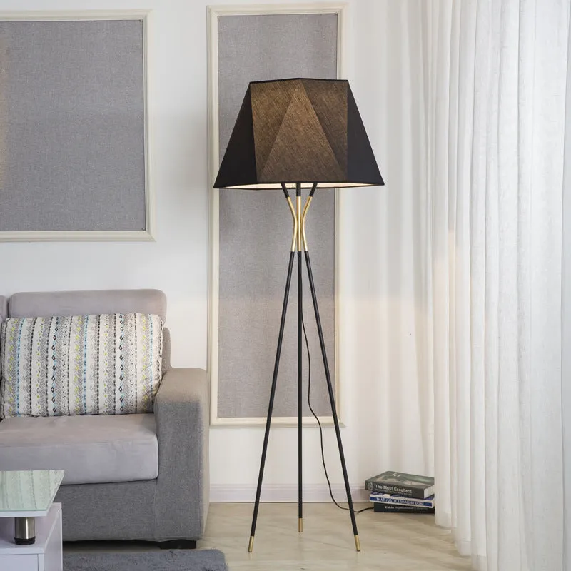 Modern Tripod Floor Lamp Black for Bedroom