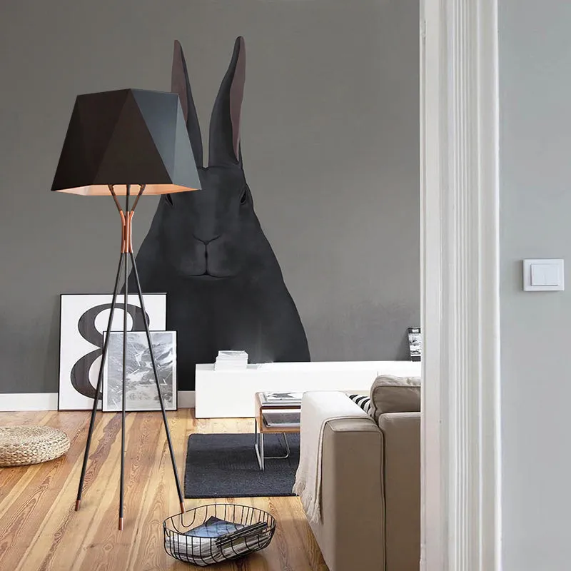 Modern Tripod Floor Lamp Black for Bedroom