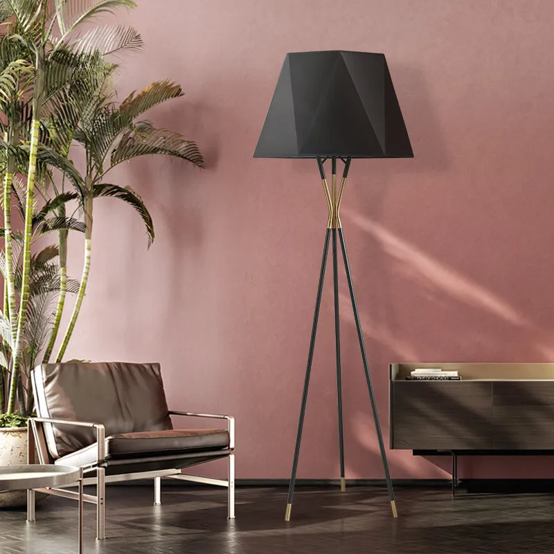 Modern Tripod Floor Lamp Black for Bedroom