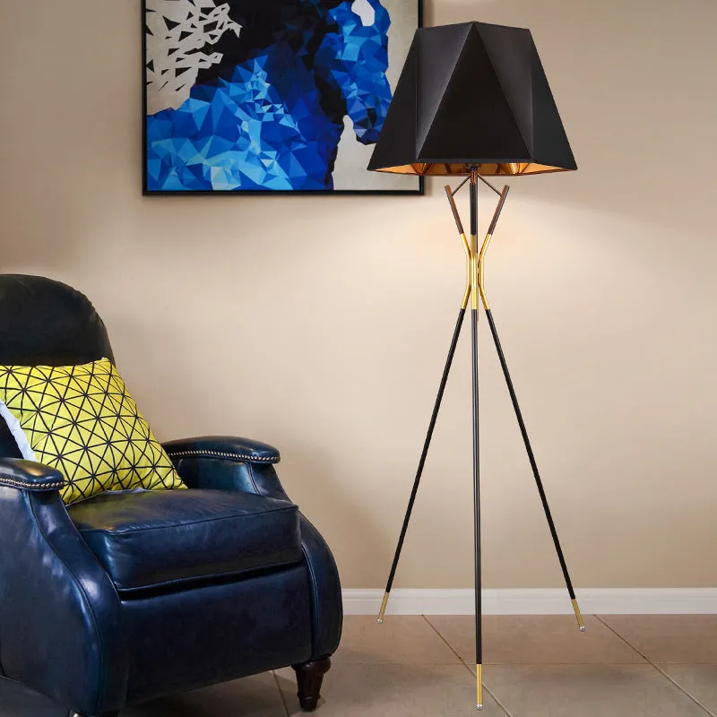 Modern Tripod Floor Lamp Black for Bedroom