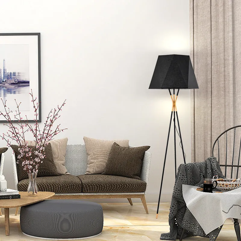 Modern Tripod Floor Lamp Black for Bedroom