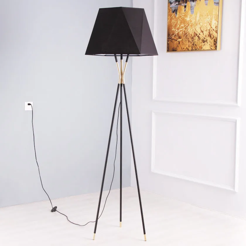 Modern Tripod Floor Lamp Black for Bedroom