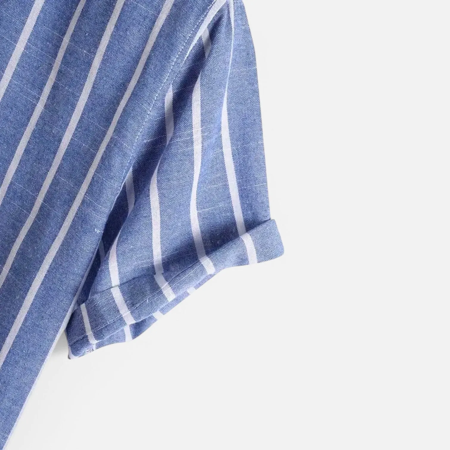 Monacogents | Striped Collarless Pullover – Sophisticated Ease for the Modern Man