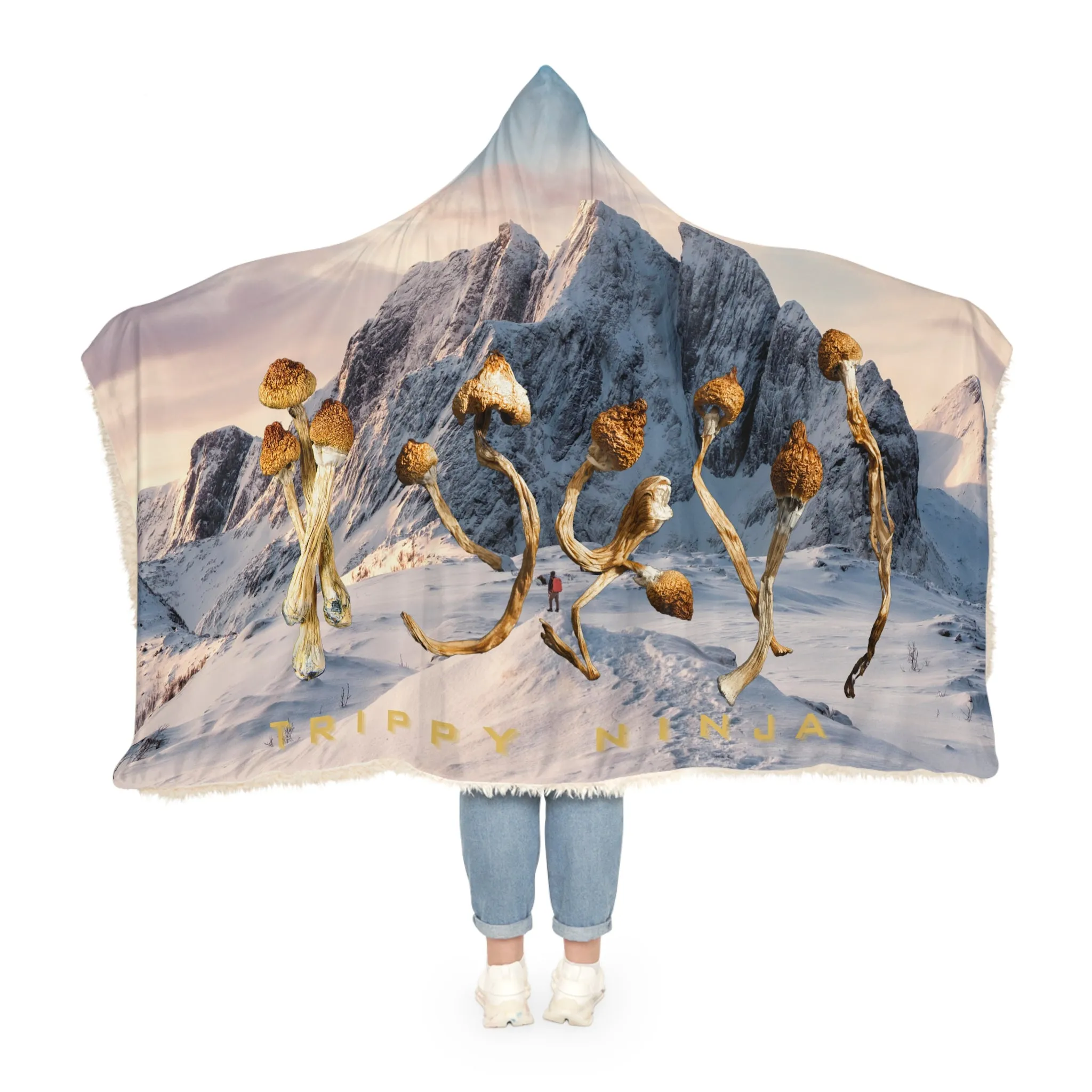 Mountains and Mushrooms Snuggle Blanket