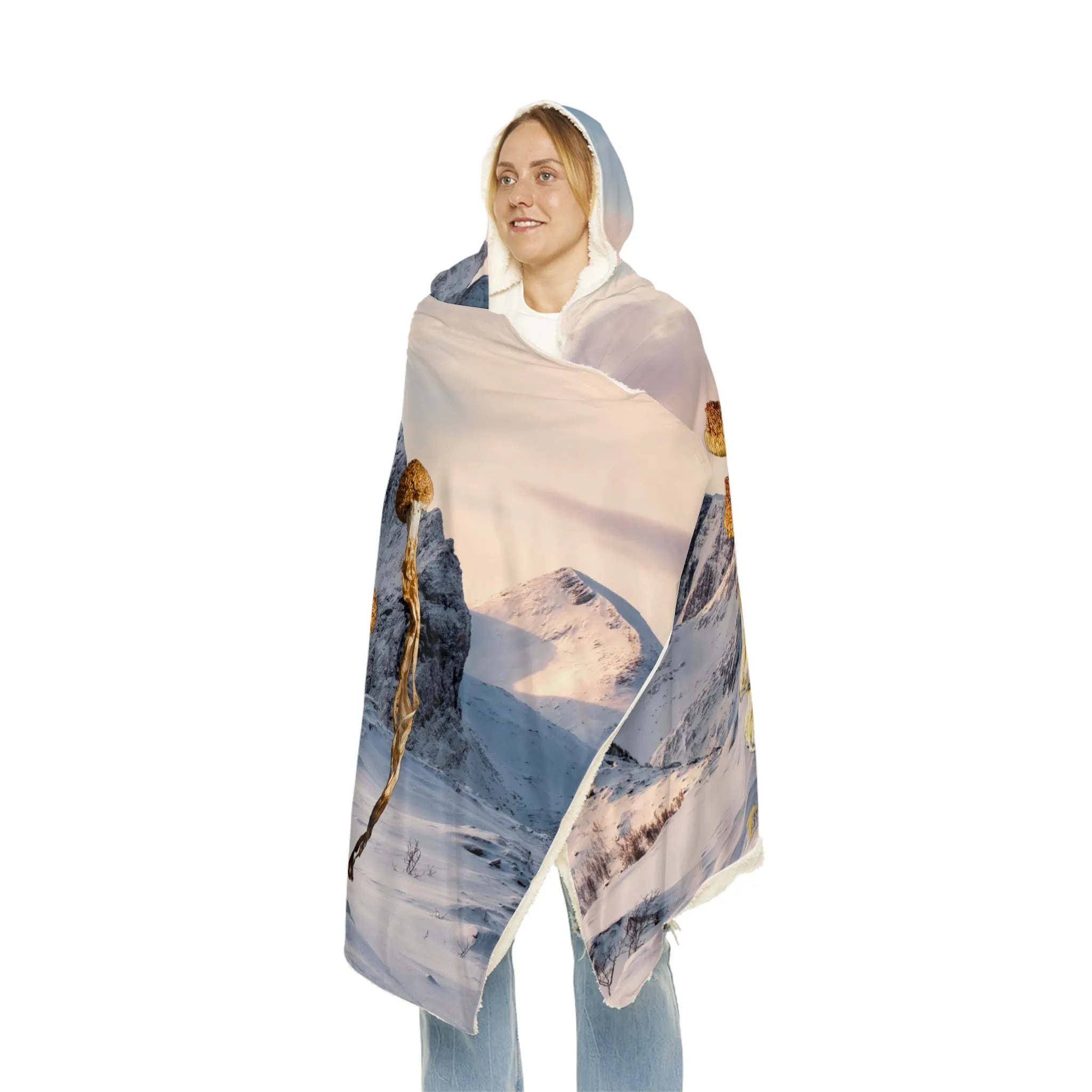 Mountains and Mushrooms Snuggle Blanket