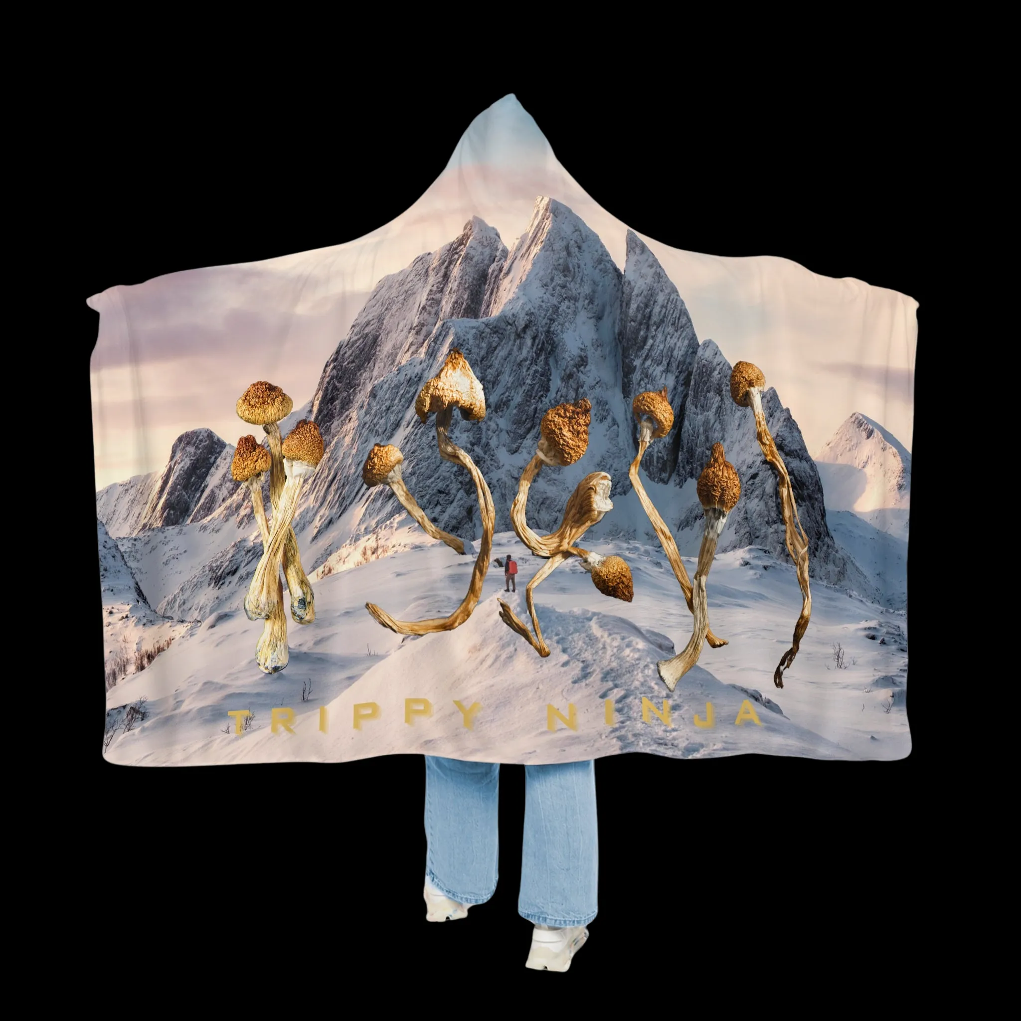 Mountains and Mushrooms Snuggle Blanket