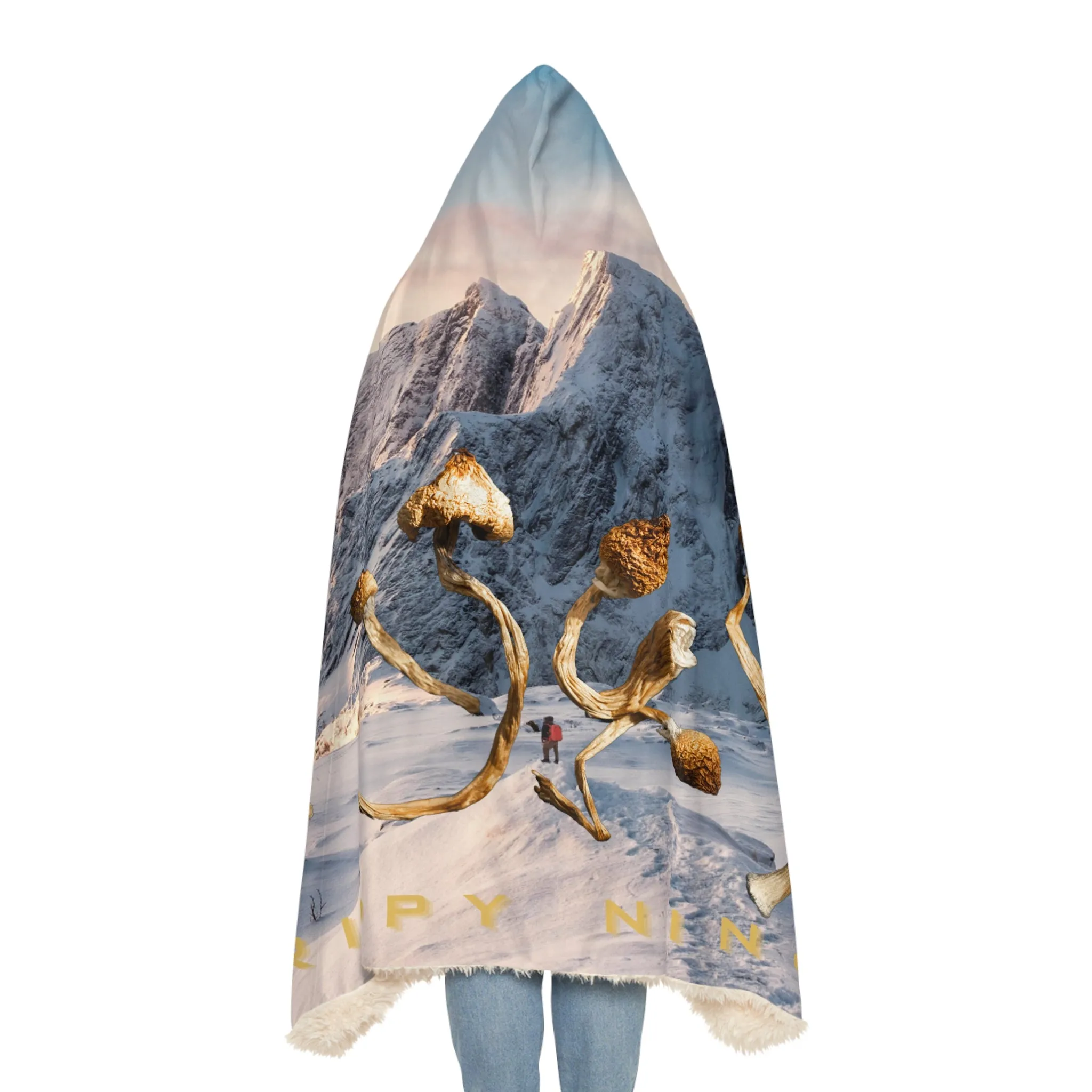 Mountains and Mushrooms Snuggle Blanket