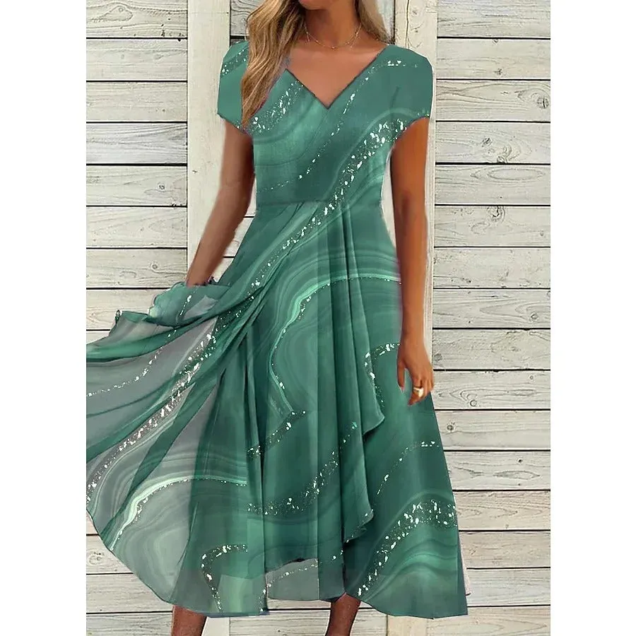 Naomi | V-neck Midi Dress