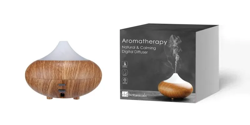 Natural And Calming Wooden Aroma Digital Diffuser Clear Top (EU Plug)