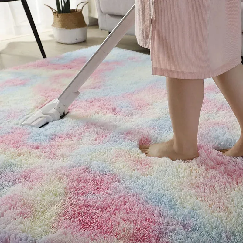 New 5Ft 2 Inch X 7Ft 9 Inch Rainbow Area Rug Super Soft Indoor Modern Shag Fluffy Great for for Children Bedroom, Nursery, Playroom etc