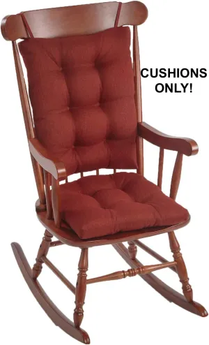 New Klear Vu Non-Slip Omega Rocking Chair Cushions Set, Seat and SeatBack Pads, 2 Piece, Flame Red! Retails $88 