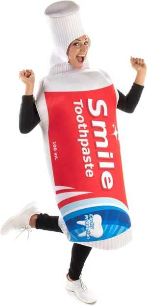 New Minty Toothpaste Halloween Costume - Funny Unisex One-Size Outfit, Multicolored, One Size