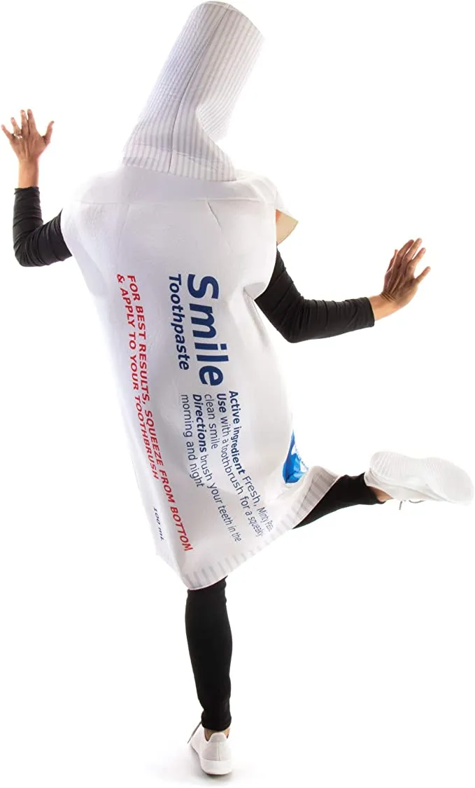 New Minty Toothpaste Halloween Costume - Funny Unisex One-Size Outfit, Multicolored, One Size