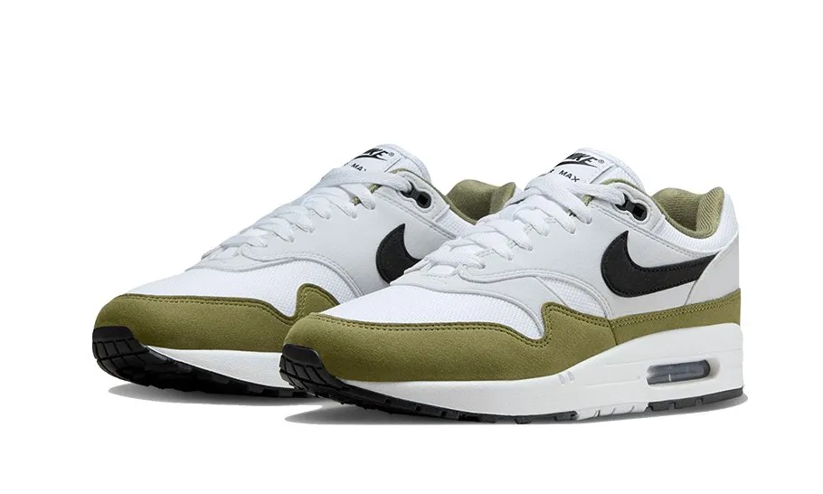 Nike Air Max 1 White Black Medium Olive