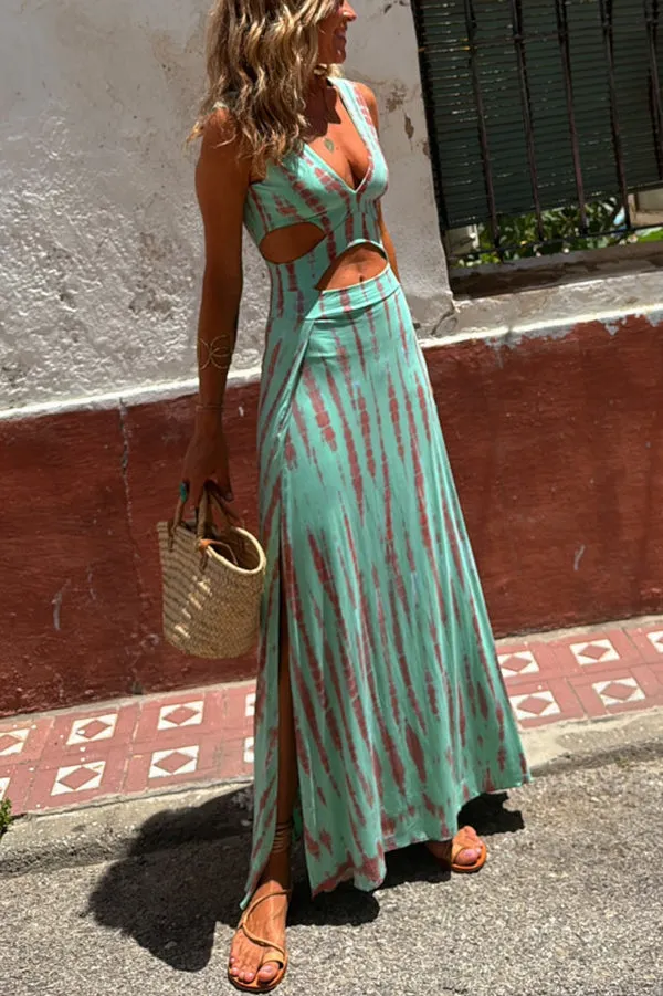 NORTRUN I PRINTED CUT-OUT DRESS