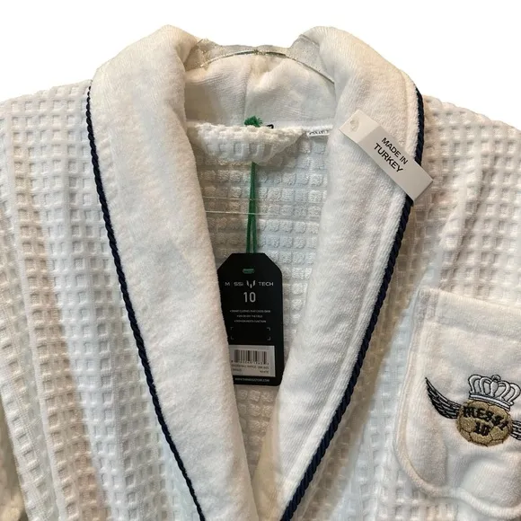 NWT Messi Golden Ball Turkish waffle weave bathrobe