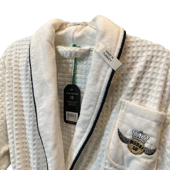 NWT Messi Golden Ball Turkish waffle weave bathrobe