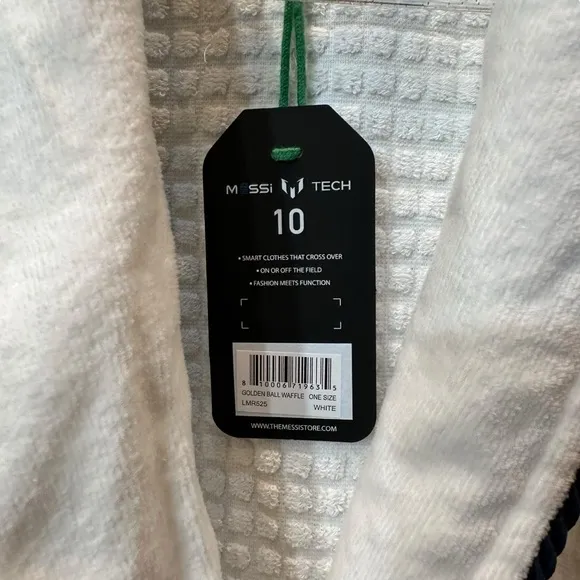 NWT Messi Golden Ball Turkish waffle weave bathrobe