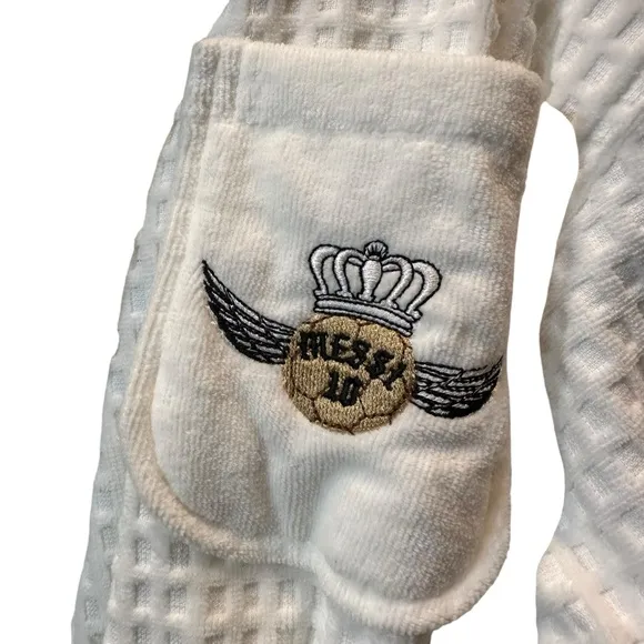 NWT Messi Golden Ball Turkish waffle weave bathrobe