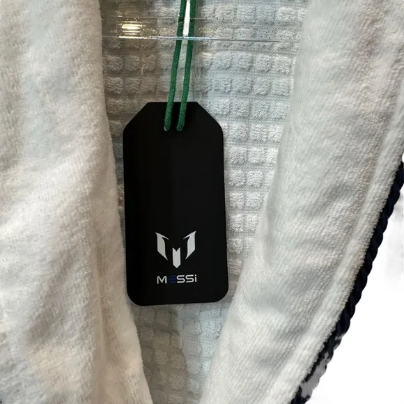 NWT Messi Golden Ball Turkish waffle weave bathrobe