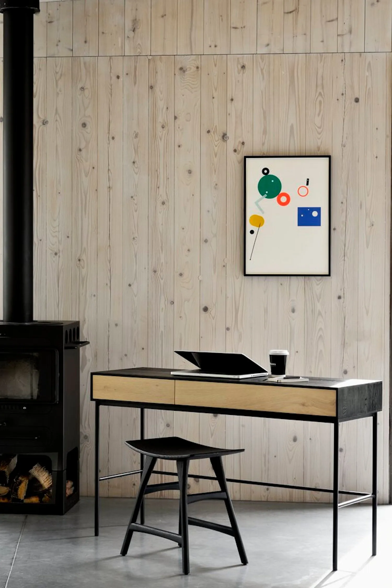 Oak Blackbird Desk - Varnished