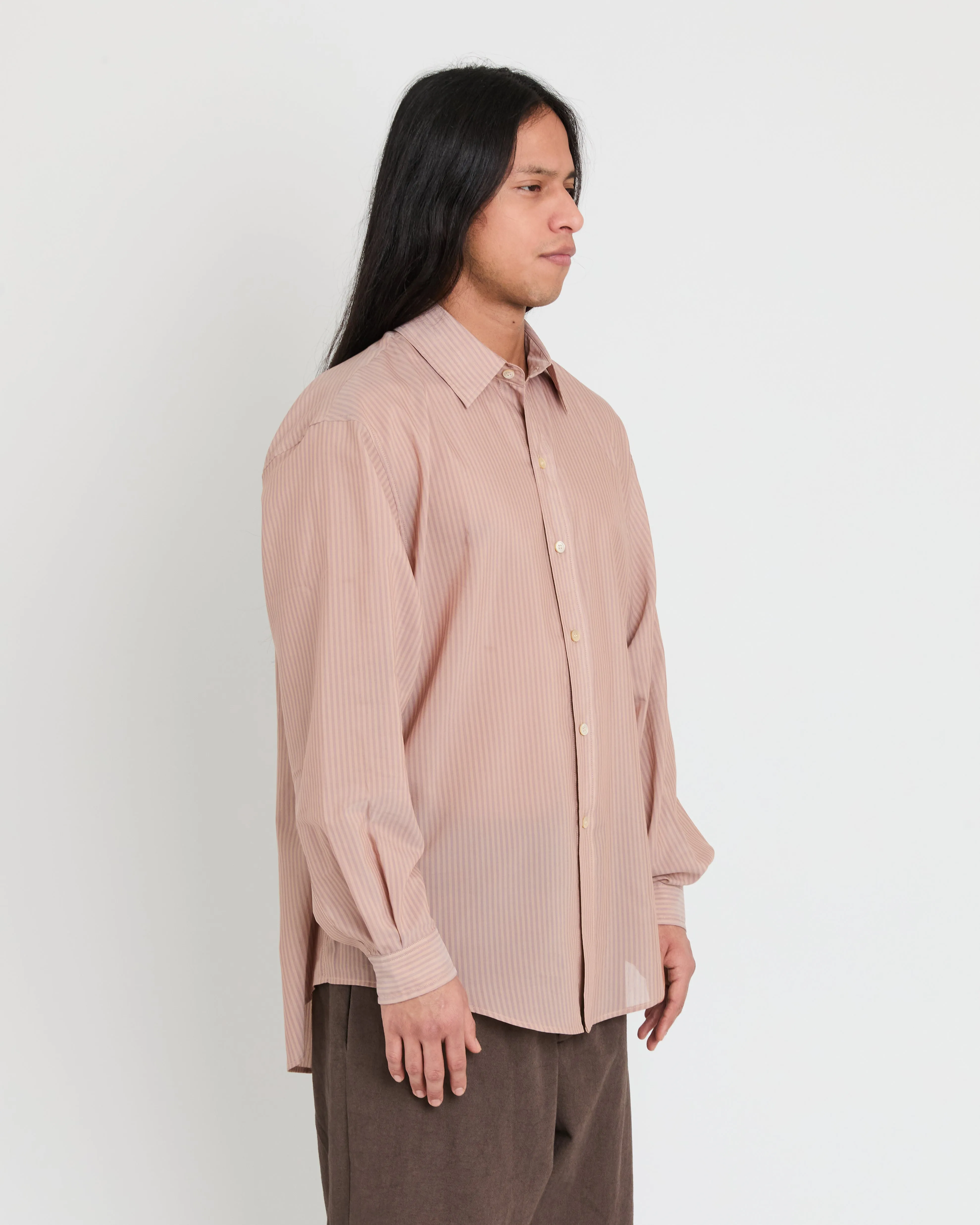 Office Shirt, Orange   Burgundy Stripe