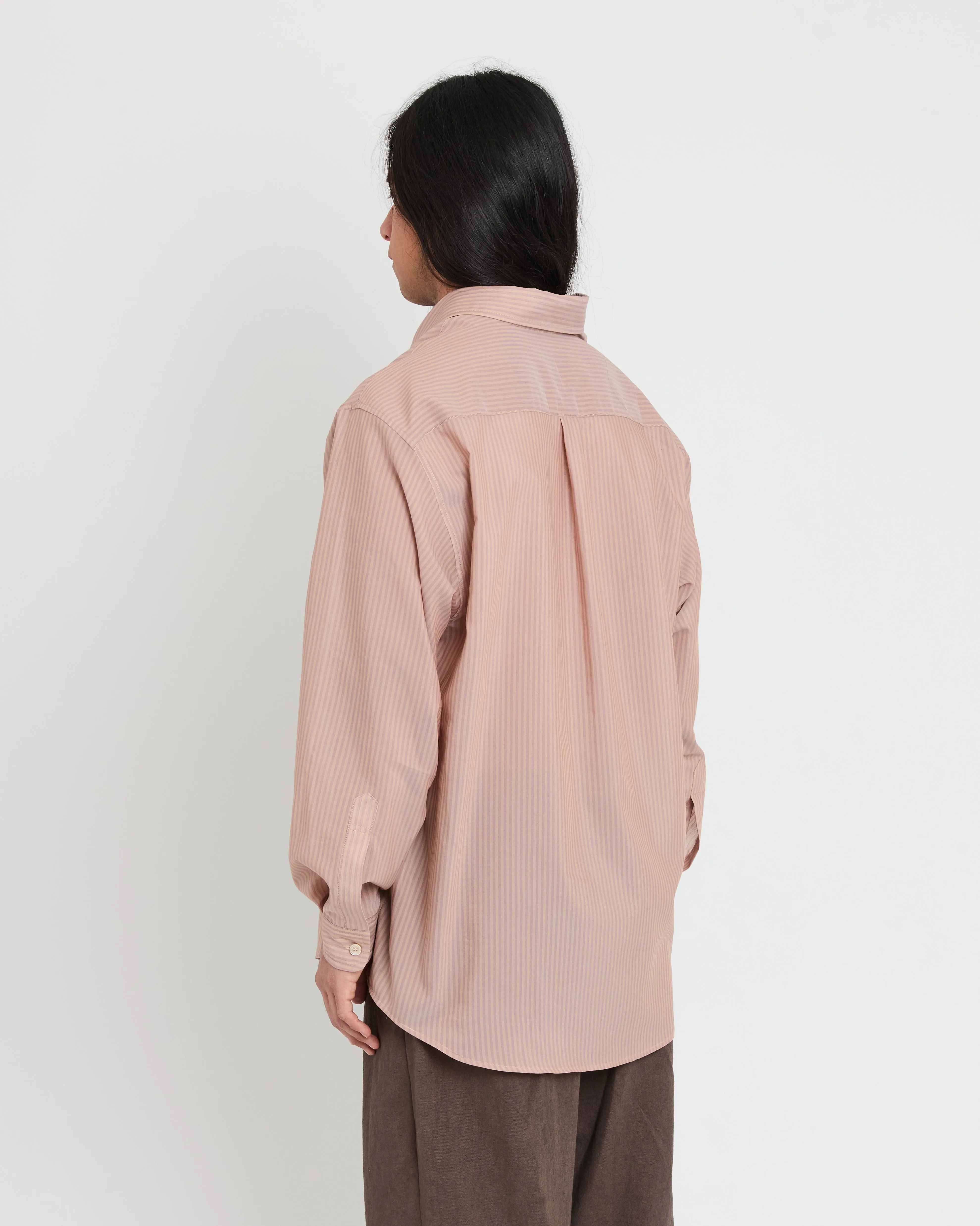 Office Shirt, Orange   Burgundy Stripe