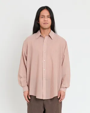 Office Shirt, Orange   Burgundy Stripe